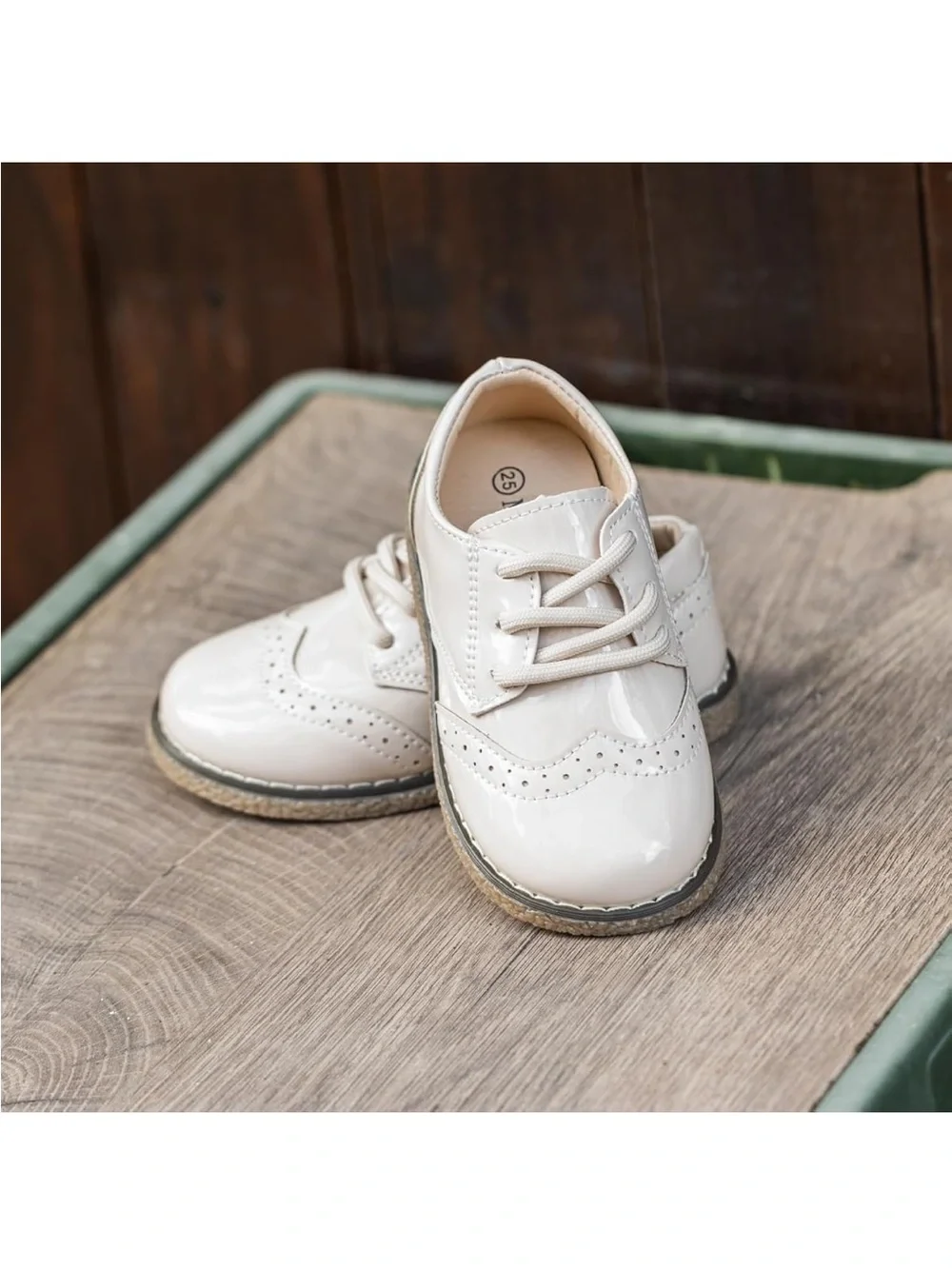 Classic Kids Lace-Up Brogue Shoes in Cream. Boys. Or girl. Unisex
